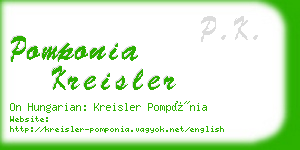 pomponia kreisler business card